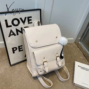 Xajzpa - High Quality Pu Leather Backpacks For Women Luxury Designer Fashion Girls School Bags